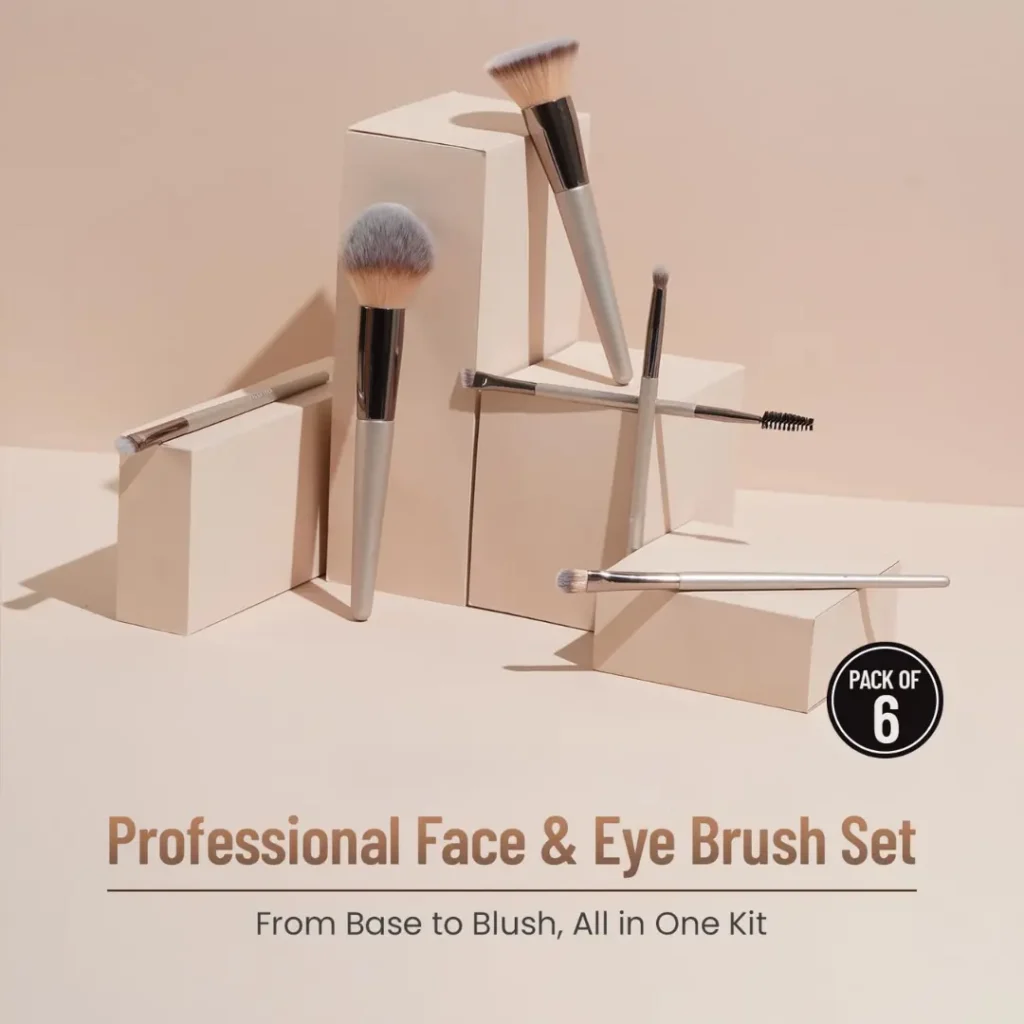 Best Professional Face & Eye Makeup Brush Set of 6
