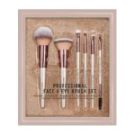 Best Professional Face & Eye Makeup Brush Set of 6 – Synthetic Fibres, Easy Blending for Cream, Liquid & Powder Formulation _ Makeup Accessories Kit