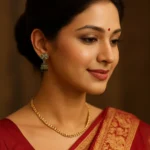 Golden Black Beaded Jhumka Earrings for Women _ Stylish Party Wear Ethnic Earrings for Saree, Western Dresses & Festive Look 2