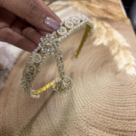 Matha Patti - Bridal Maang Tikka - Gold Plated Pearl - Diamond Sheeshphool Jewellery 3