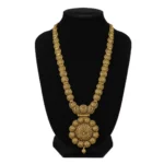 Premium Antique Matte Gold Plated Long Haram Necklace