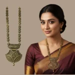 Premium Oxidized Matte Gold Plated Temple Jewellery Necklace